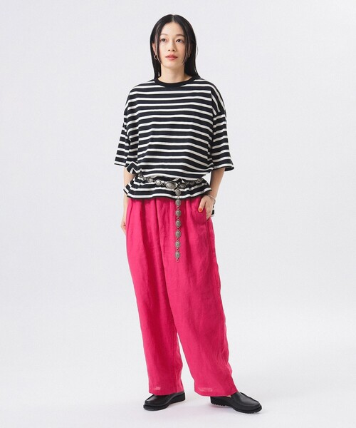 BEAMS BOY（ビームスボーイ）の「リネン ソリッド イージーパンツ（その他パンツ・レディース・レッド系その他3/ブラック/ブルー・ONE SIZE）」の10枚目の写真