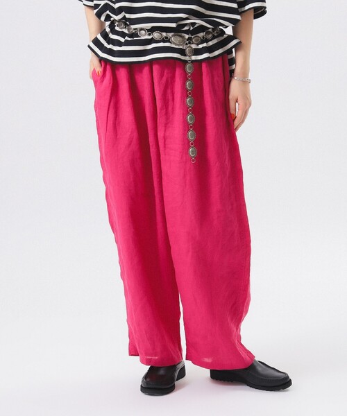 BEAMS BOY（ビームスボーイ）の「リネン ソリッド イージーパンツ（その他パンツ・レディース・レッド系その他3/ブラック/ブルー・ONE SIZE）」の12枚目の写真