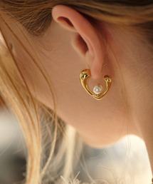 ANOH | パールハートフープピアス(ピアス(両耳用))