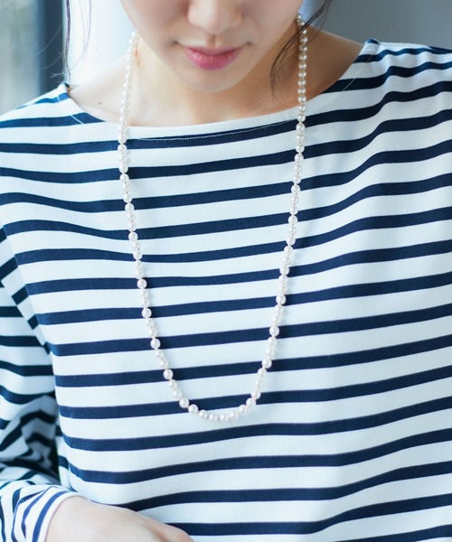 ROPE' PICNIC（ロペピクニック）の「パール×チェーン2連ロングネックレス（ネックレス・レディース・ゴールド・FREE）」の4枚目の写真