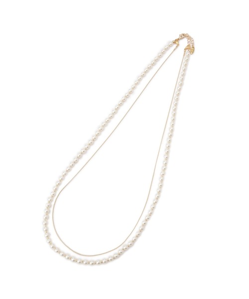 ROPE' PICNIC（ロペピクニック）の「パール×チェーン2連ロングネックレス（ネックレス・レディース・ゴールド・FREE）」の7枚目の写真