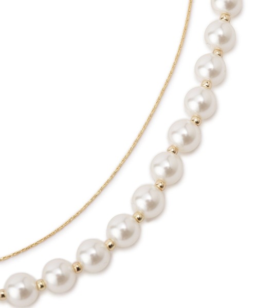 ROPE' PICNIC（ロペピクニック）の「パール×チェーン2連ロングネックレス（ネックレス・レディース・ゴールド・FREE）」の8枚目の写真