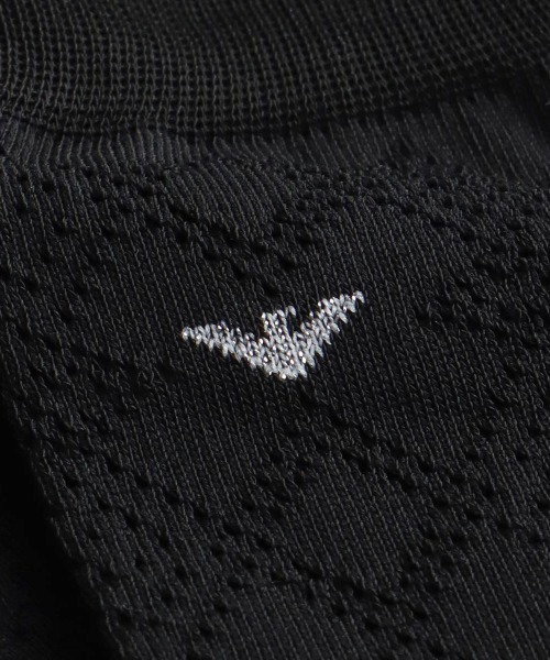 EMPORIO ARMANI(エンポリオアルマーニ)の「EMPORIO ARMANI レディース イーグルアイレット クルーソックス 03440109(ソックス/靴下・レディース・ライトグレー/オフホワイト/ダークパープル/ブラック・23-25cm)」の11枚目の写真