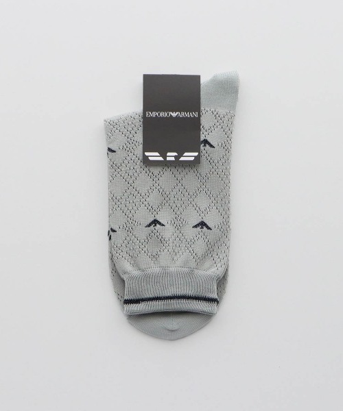 EMPORIO ARMANI(エンポリオアルマーニ)の「EMPORIO ARMANI レディース イーグルアイレット クルーソックス 03440109(ソックス/靴下・レディース・ライトグレー/オフホワイト/ダークパープル/ブラック・23-25cm)」の12枚目の写真