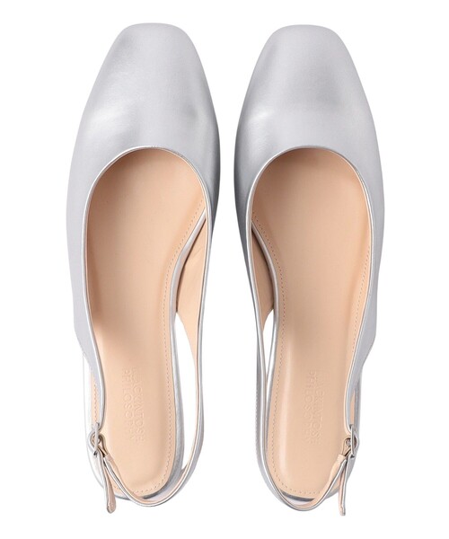 MACKINTOSH PHILOSOPHY（ﾏｯｷﾝﾄｯｼｭ ﾌｨﾛｿﾌｨｰ）の「スリングバックスクエアパンプス（パンプス・レディース・ブラック/シルバー・L/M/S）」の3枚目の写真