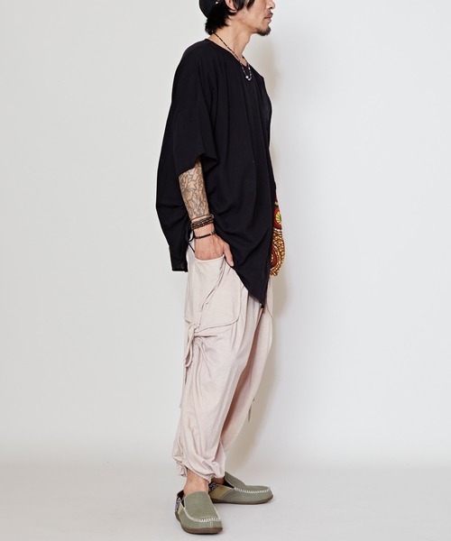 チャイハネ(チャイハネ)の「【チャイハネ】ラフィキ変形MEN'Sトップス(その他トップス・メンズ・ブラック/ホワイト/グリーン/マスタード/ブルー・FREE)」の12枚目の写真