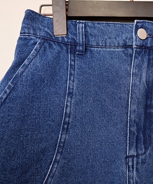 STYLEBLOCK（スタイルブロック）の「デニムサイドカットアウトスカート（デニムスカート・レディース・ライトブルー/ブラック/ブルー・M）」の6枚目の写真