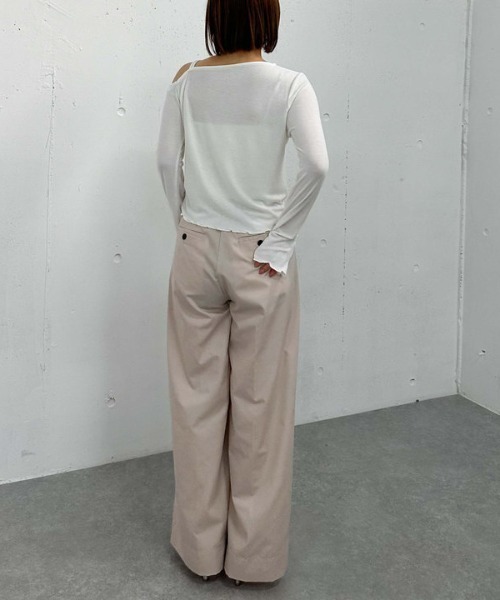 archives（アルシーヴ）の「ワイドタックチノパンツ（チノパンツ・レディース・ネイビー/ベージュ/アイボリー・MEDIUM）」の21枚目の写真