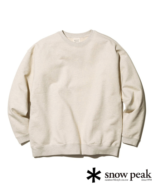 Snow Peak（スノーピーク）の「SNOWPEAK / スノーピーク Recycled Cotton MIX Pullover SW-25SU403（スウェット・メンズ・アイボリー/ブラック/ブルー系その他・MEDIUM/LARGE）」の2枚目の写真