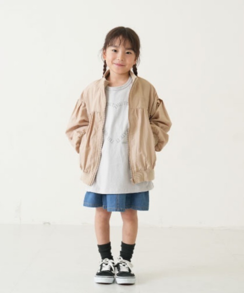 LOWRYS FARM｜ナイロンZIPギャザーブルゾン | Rakuten Fashion