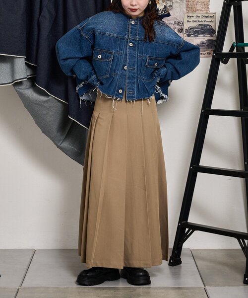 etsinta（エシンタ）の「【etsinta/エシンタ】バックフリルデニムジャケット（デニムジャケット・レディース・ブラック/ブルー・ONE SIZE）」の20枚目の写真