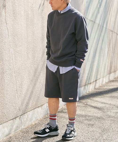 Goodwear(グッドウェア)の「【Goodwear】ウエストリブスウェットショートパンツ(その他パンツ・メンズ・ブラック/オフホワイト/グレー/チャコール/ネイビー・S/M/L/LL)」の7枚目の写真