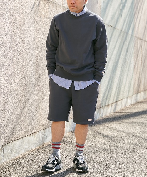 Goodwear(グッドウェア)の「【Goodwear】ウエストリブスウェットショートパンツ(その他パンツ・メンズ・ブラック/オフホワイト/グレー/チャコール/ネイビー・S/M/L/LL)」の9枚目の写真
