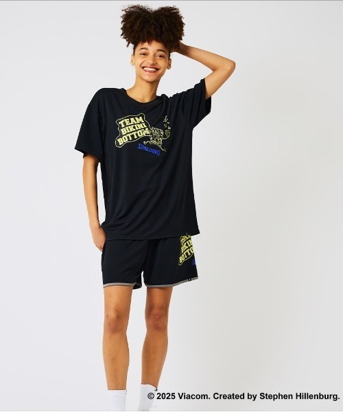 SPALDING(スポルディング)の「【SPALDING/スポルディング】Tシャツ スポンジ・ボブ チーム ビキニボトム/吸水速乾UVカット半袖Tシャツ(Tシャツ/カットソー・メンズ・ホワイト/ブラック/グレー・MEDIUM/LARGE/X-LARGE/SMALL)」の2枚目の写真