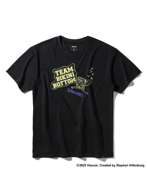 SPALDING(スポルディング)の「【SPALDING/スポルディング】Tシャツ スポンジ・ボブ チーム ビキニボトム/吸水速乾UVカット半袖Tシャツ(Tシャツ/カットソー・メンズ・ホワイト/ブラック/グレー・MEDIUM/LARGE/X-LARGE/SMALL)」の5枚目の写真