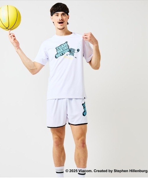 SPALDING(スポルディング)の「【SPALDING/スポルディング】Tシャツ スポンジ・ボブ チーム ビキニボトム/吸水速乾UVカット半袖Tシャツ(Tシャツ/カットソー・メンズ・ホワイト/ブラック/グレー・MEDIUM/LARGE/X-LARGE/SMALL)」の6枚目の写真