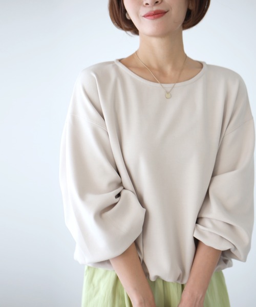Ehre style(エーレスタイル)の「着るだけ整う!こんなロンTどうですか?ゆる見せトップス(Tシャツ/カットソー・レディース・ブラウン/ベージュ/ブラック・FREE)」の16枚目の写真