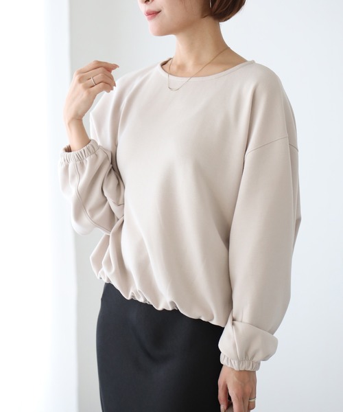 Ehre style(エーレスタイル)の「着るだけ整う!こんなロンTどうですか?ゆる見せトップス(Tシャツ/カットソー・レディース・ブラウン/ベージュ/ブラック・FREE)」の11枚目の写真