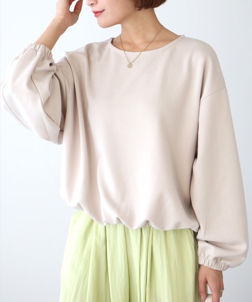Ehre style(エーレスタイル)の「着るだけ整う!こんなロンTどうですか?ゆる見せトップス(Tシャツ/カットソー・レディース・ブラウン/ベージュ/ブラック・FREE)」の14枚目の写真