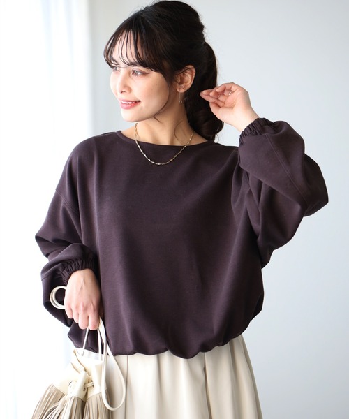 Ehre style(エーレスタイル)の「着るだけ整う!こんなロンTどうですか?ゆる見せトップス(Tシャツ/カットソー・レディース・ブラウン/ベージュ/ブラック・FREE)」の17枚目の写真