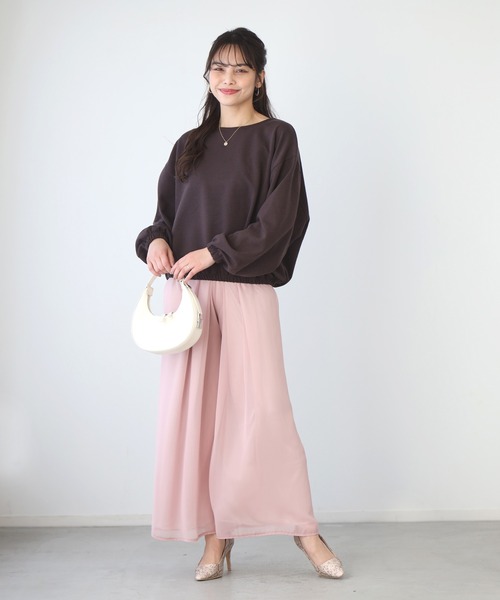 Ehre style(エーレスタイル)の「着るだけ整う!こんなロンTどうですか?ゆる見せトップス(Tシャツ/カットソー・レディース・ブラウン/ベージュ/ブラック・FREE)」の18枚目の写真