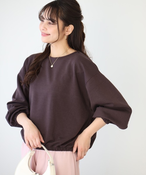 Ehre style(エーレスタイル)の「着るだけ整う!こんなロンTどうですか?ゆる見せトップス(Tシャツ/カットソー・レディース・ブラウン/ベージュ/ブラック・FREE)」の20枚目の写真