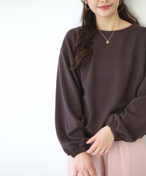Ehre style(エーレスタイル)の「着るだけ整う!こんなロンTどうですか?ゆる見せトップス(Tシャツ/カットソー・レディース・ブラウン/ベージュ/ブラック・FREE)」の12枚目の写真