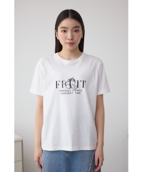 AZUL by moussy(アズールバイマウジー)の「プランツグラフィックTシャツ(Tシャツ/カットソー・レディース・ブラック/オフホワイト/杢グレー・FREE)」の14枚目の写真