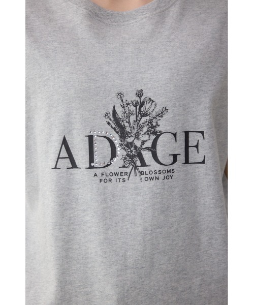 AZUL by moussy(アズールバイマウジー)の「プランツグラフィックTシャツ(Tシャツ/カットソー・レディース・ブラック/オフホワイト/杢グレー・FREE)」の8枚目の写真