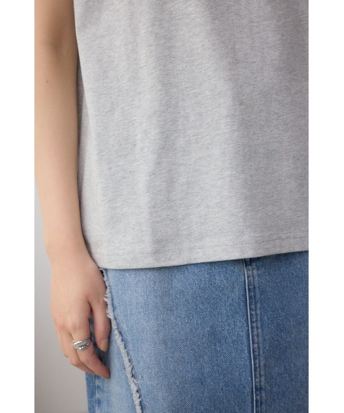 AZUL by moussy(アズールバイマウジー)の「プランツグラフィックTシャツ(Tシャツ/カットソー・レディース・ブラック/オフホワイト/杢グレー・FREE)」の10枚目の写真