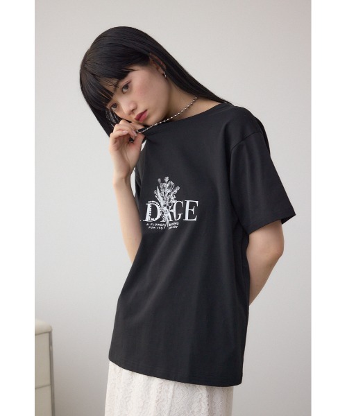 AZUL by moussy(アズールバイマウジー)の「プランツグラフィックTシャツ(Tシャツ/カットソー・レディース・ブラック/オフホワイト/杢グレー・FREE)」の22枚目の写真