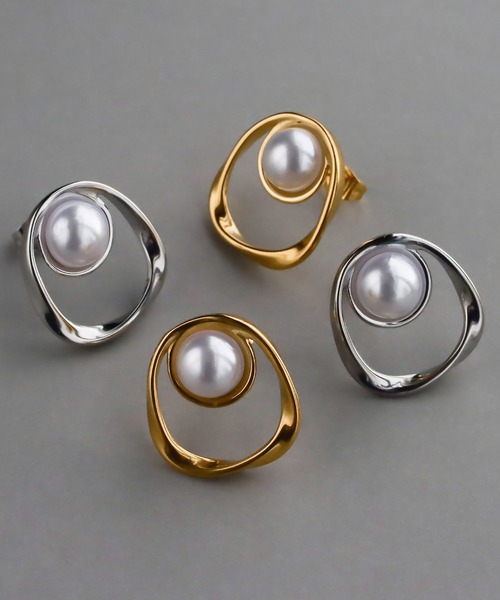 abaskdesign(アバスクデザイン)の「金属アレルギー対応 ニュアンススクエアパールピアス(ピアス(両耳用)・レディース・ゴールド/シルバー・FREE)」の15枚目の写真
