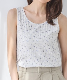 新品未使用☆Laurel タンクトップ　ベージュ　花柄 タンクトップ（ベージュ系・花柄・ボタニカル柄）ファッション