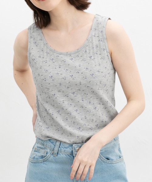 Honeys（ハニーズ）の「【ＵＶカット】総柄タンクトップ（タンクトップ・レディース・グレー系その他/ベージュ系その他/ベージュ系その他2/ホワイト系その他/グレー系その他2/ホワイト系その他2・L/LL/M/S）」の10枚目の写真