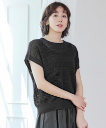 レーシーリネンコットン ニット