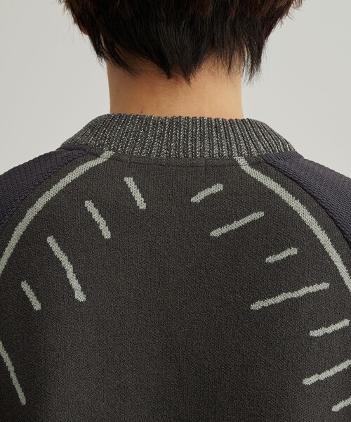 PUBLIC TOKYO（パブリックトウキョウ）の「グラフィティ―ニットスタジャンカーデ（カーディガン/ボレロ・メンズ・ライトグレー/ダークブラウン・1/2）」の15枚目の写真