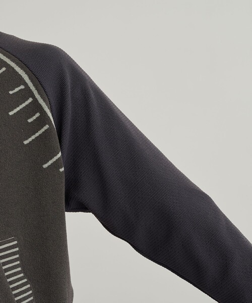 PUBLIC TOKYO（パブリックトウキョウ）の「グラフィティ―ニットスタジャンカーデ（カーディガン/ボレロ・メンズ・ライトグレー/ダークブラウン・1/2）」の19枚目の写真