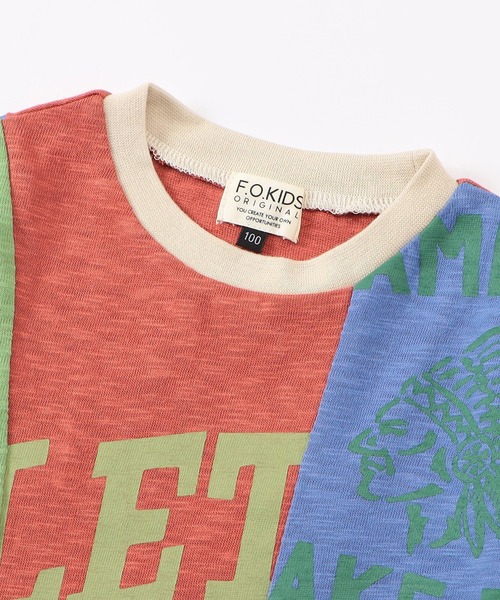 F.O.KIDS（エフオーキッズ）の「F.O.KIDS/エフオーキッズ リメイクTシャツ 2color（Tシャツ/カットソー・キッズ・グレー/レインボー・130/140/150）」の5枚目の写真