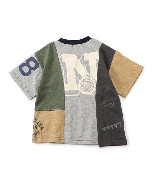 F.O.KIDS（エフオーキッズ）の「F.O.KIDS/エフオーキッズ リメイクTシャツ 2color（Tシャツ/カットソー・キッズ・グレー/レインボー・130/140/150）」の3枚目の写真