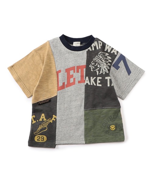 F.O.KIDS（エフオーキッズ）の「F.O.KIDS/エフオーキッズ リメイクTシャツ 2color（Tシャツ/カットソー・キッズ・グレー/レインボー・130/140/150）」の9枚目の写真