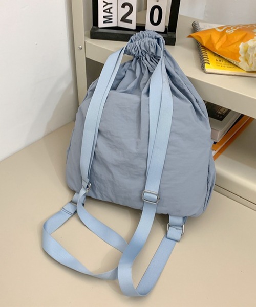 VIBGYOR（ヴィブジョー）の「urbanfemine./軽量ドーローストリングナップサック U7430（バックパック/リュック・レディース・ホワイト/ベージュ/ブルー/ブラック・FREE）」の18枚目の写真