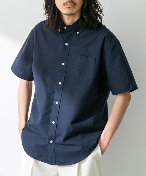 URBAN RESEARCH Sonny Label（アーバンリサーチサニーレーベル）の「抗菌オックスボタンダウン半袖シャツ（シャツ/ブラウス・メンズ・ネイビー/ホワイト系その他/ブラック系その他/グレー/ライトブルー/ホワイト・X-LARGE/MEDIUM/LARGE）」の8枚目の写真