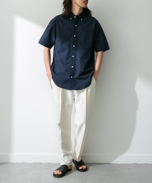 URBAN RESEARCH Sonny Label（アーバンリサーチサニーレーベル）の「抗菌オックスボタンダウン半袖シャツ（シャツ/ブラウス・メンズ・ネイビー/ホワイト系その他/ブラック系その他/グレー/ライトブルー/ホワイト・X-LARGE/MEDIUM/LARGE）」の10枚目の写真
