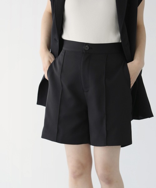 nouvellemoi(ヌーベルモイ)の「フロントタックハーフパンツ(その他パンツ・レディース・ブラック/オレンジ・S)」の9枚目の写真
