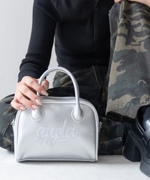 チェーン」に該当するレディースのボストンバッグ（シルバー/銀色系