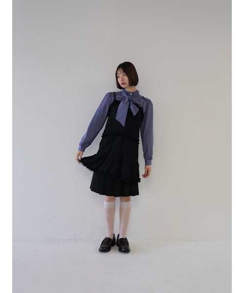 Uenui（ウニュイ）の「ラウンドフリル キャミワンピース（ワンピース・レディース・ホワイト/ブラック・FREE）」の19枚目の写真