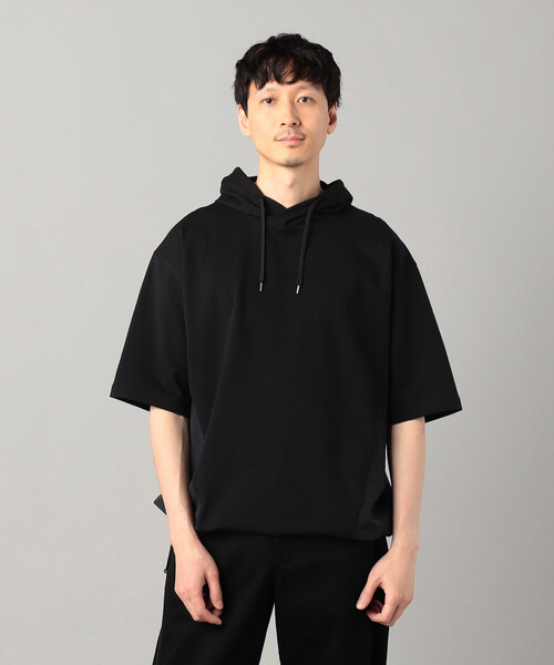 β MEN(ベータメン)の「スピンドル 半袖パーカ(パーカー・メンズ・ベージュ/ブラック/ネイビー/ホワイト・L/M)」の2枚目の写真