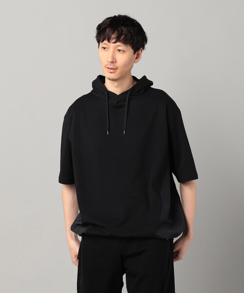 β MEN(ベータメン)の「スピンドル 半袖パーカ(パーカー・メンズ・ベージュ/ブラック/ネイビー/ホワイト・L/M)」の18枚目の写真