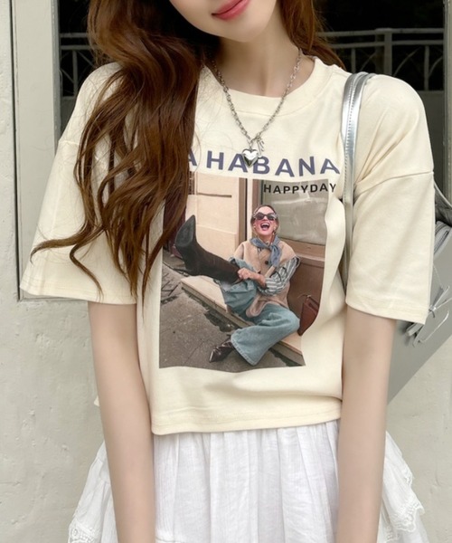Good Riddance（グッドリダンス）の「【Good Riddance】Laughing Girl フォトグラフィ Tシャツ（Tシャツ/カットソー・レディース・アイボリー/ブラック/グレー/ホワイト・FREE）」の3枚目の写真