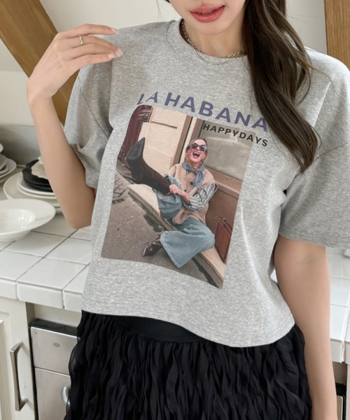 Good Riddance（グッドリダンス）の「【Good Riddance】Laughing Girl フォトグラフィ Tシャツ（Tシャツ/カットソー・レディース・アイボリー/ブラック/グレー/ホワイト・FREE）」の8枚目の写真